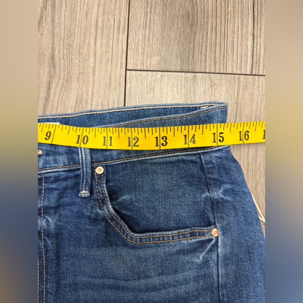 MOTHER High-Rise Straight Jeans in Medium Blue Wash - Picture 9 of 13